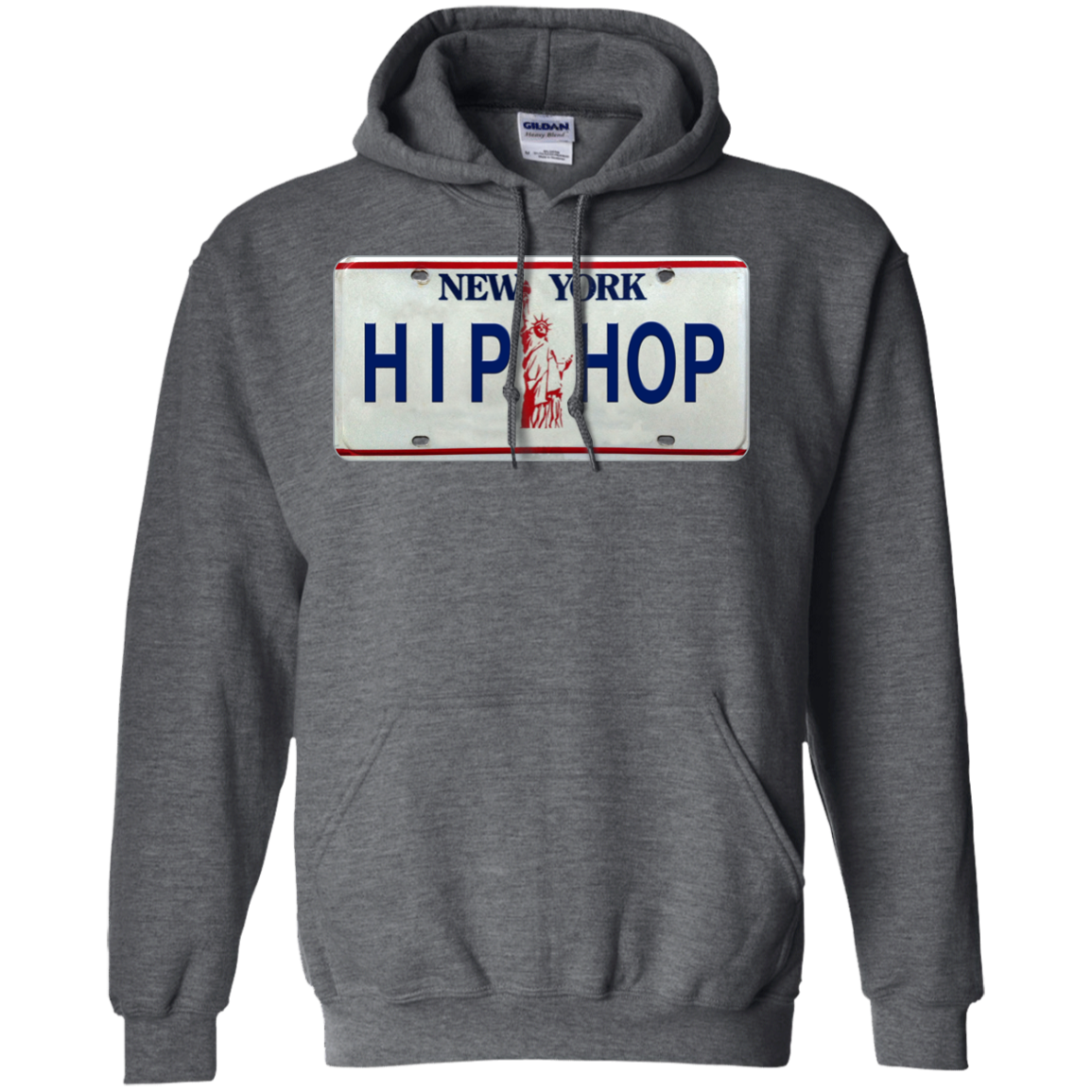 NEW YORK HIP HOP LICENSE PLATE VINTAGE Pullover Hoodie 8 oz