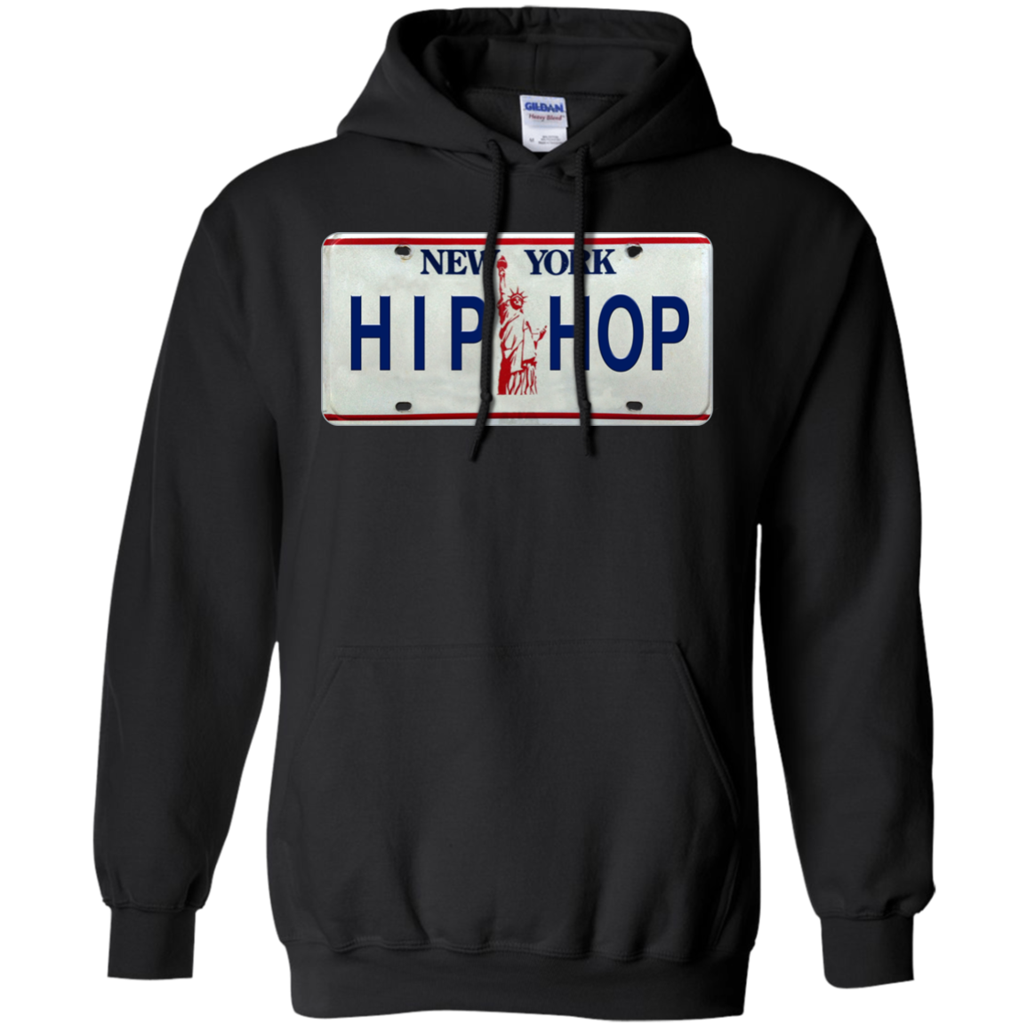 NEW YORK HIP HOP LICENSE PLATE VINTAGE Pullover Hoodie 8 oz