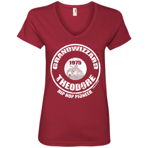 GRANDWIZZARD THEODORE PIONEER (Rapamania Collection) Ladies' V-Neck T-Shirt