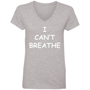 I Cant Breathe Ladies' V-Neck T-Shirt