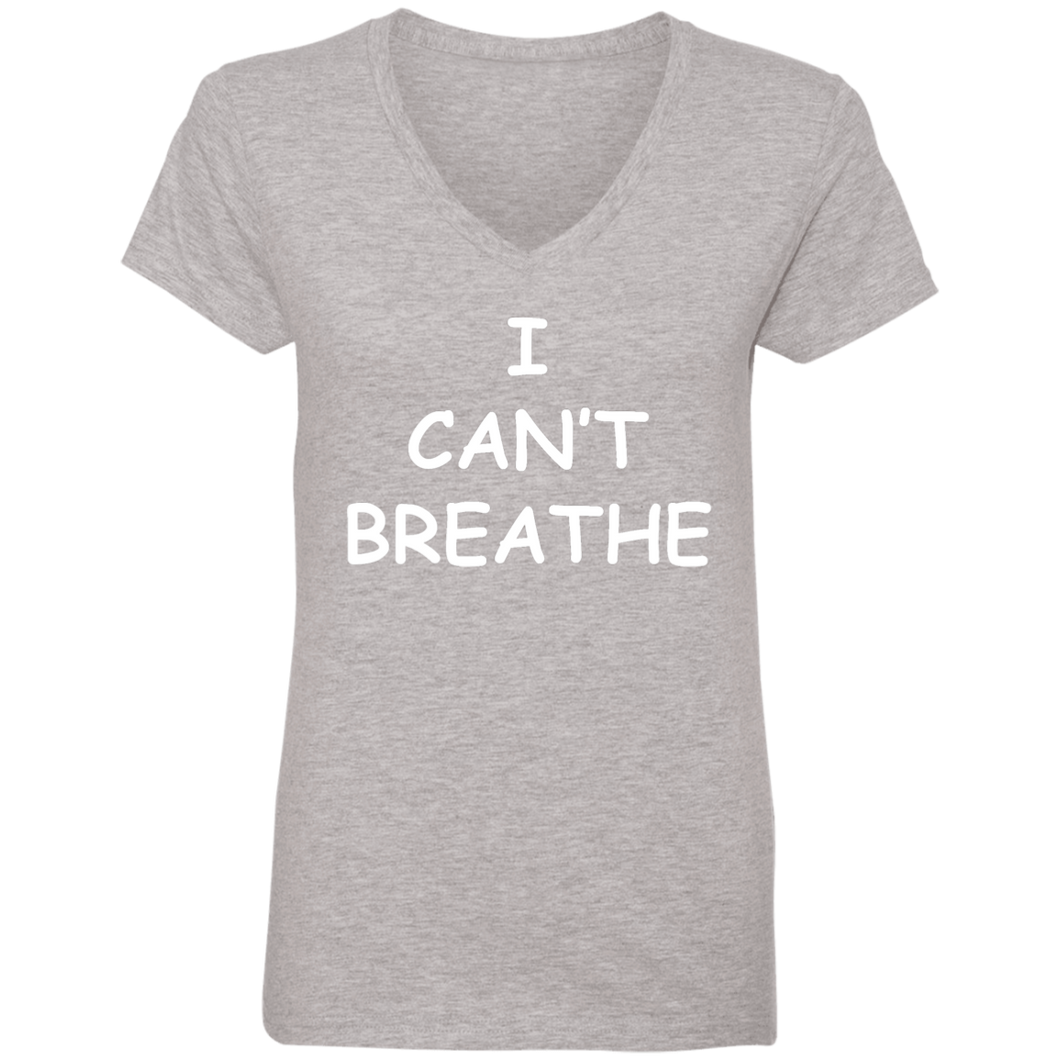 I Cant Breathe Ladies' V-Neck T-Shirt